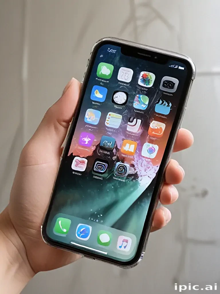 iphone with transparent background