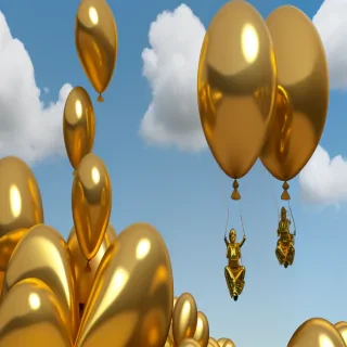 gold balloon png