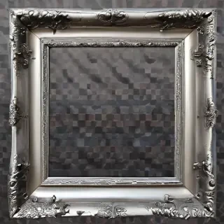 silver picture frame png