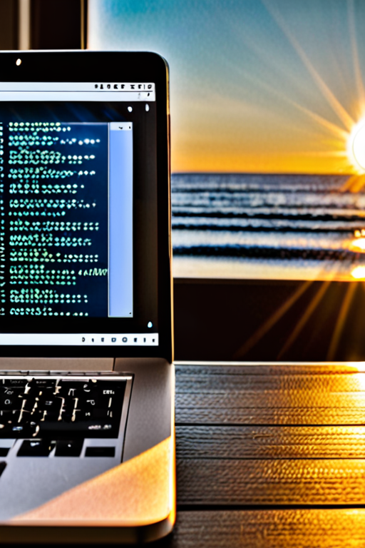 computer with android java code with sun rise