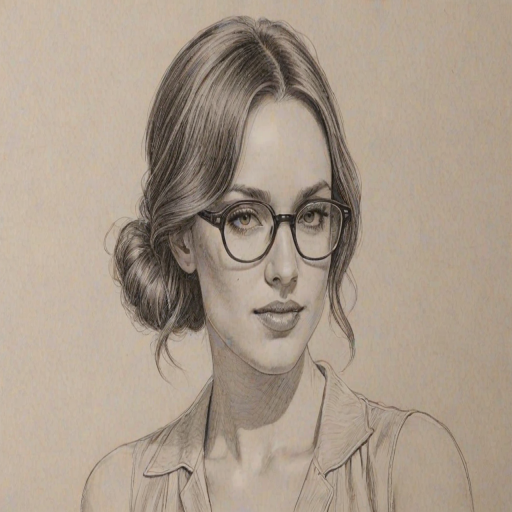 Lovely Jessica McNamee, pencil sketch, portrait of Beauteous woman 1929s in glasses, hair style beatnik, outline, clear lines, fine lines, 8k