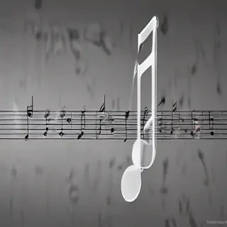 transparent music note