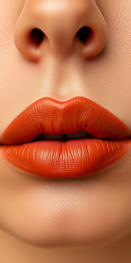 Matte terracotta lips titled "Desert Bloom" offer a warm, earthy tone with a velvety finish, ideal for bohemian and nature-inspired fashion