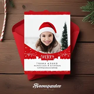 christmas card template psd