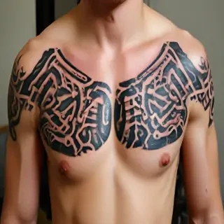 male rib tattoos