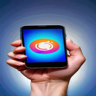 hand holding cell phone