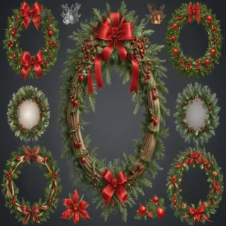 christmas wreath clip art