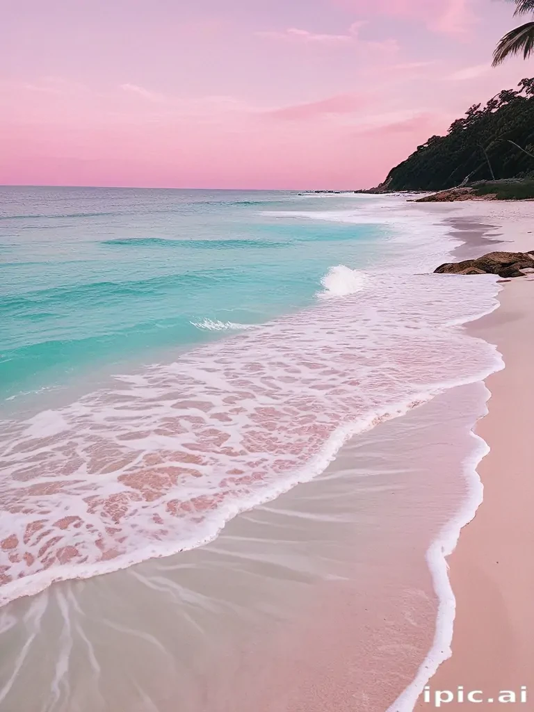 pink beach aesthetic
