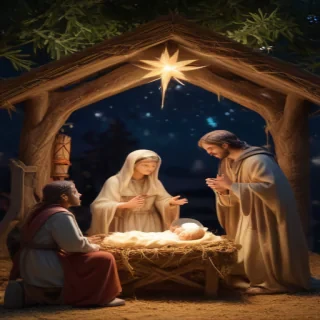 free christmas nativity scene