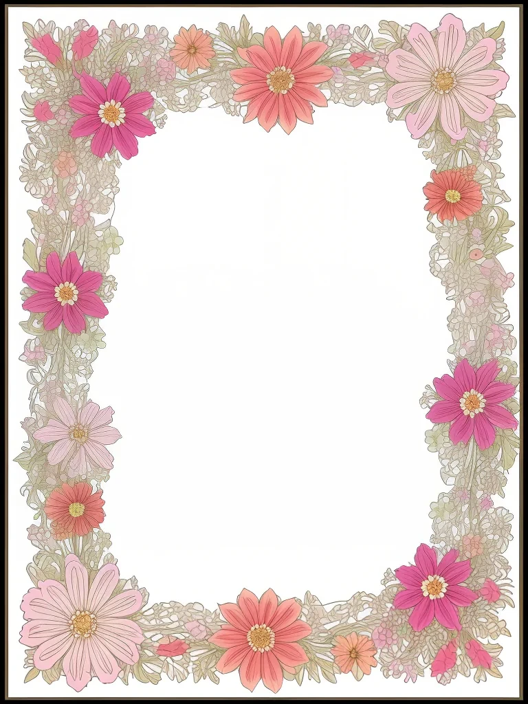 transparent floral border