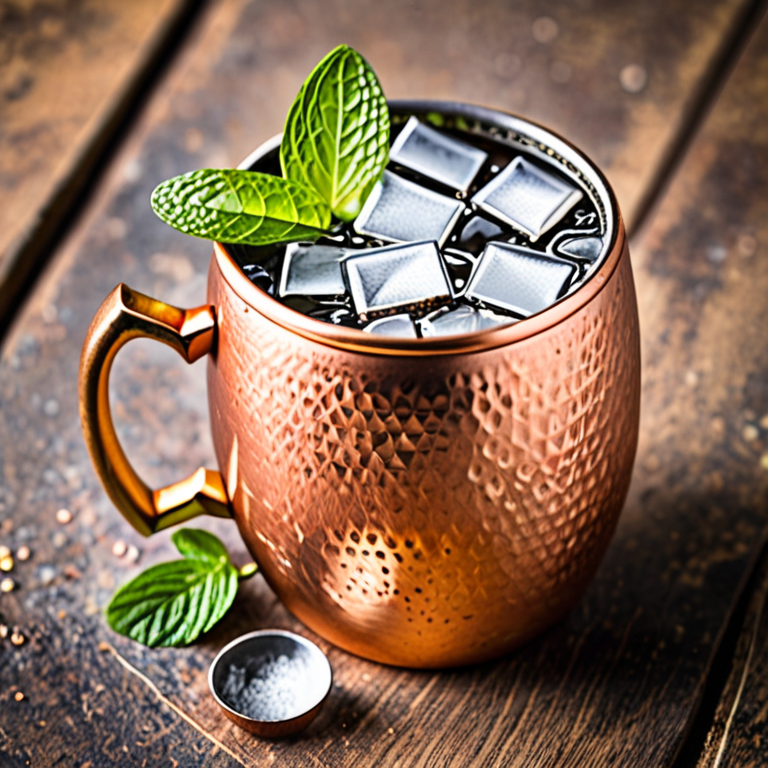 Moscow Mule Drink In Mule Copper Cup