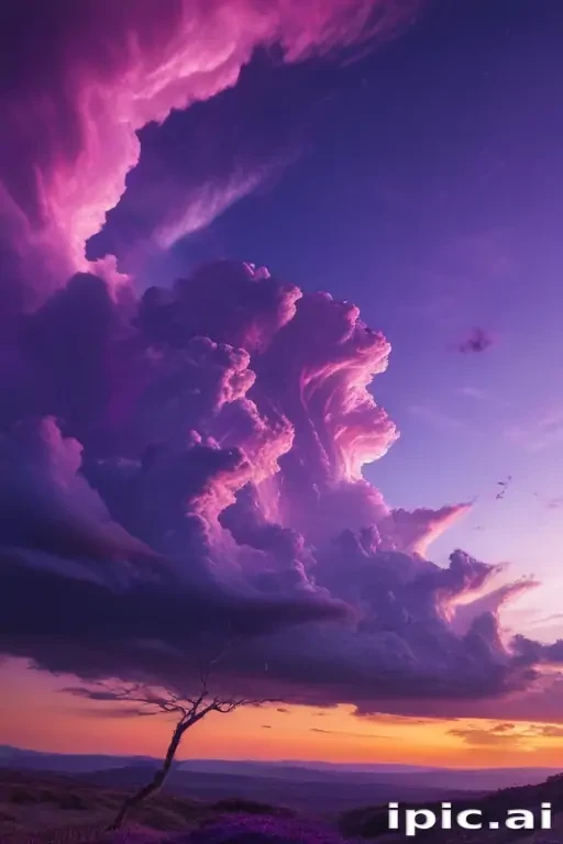 purple sky wallpaper
