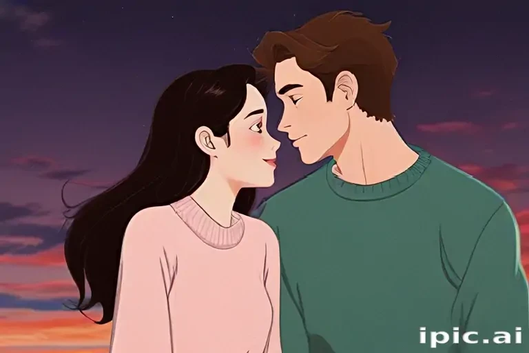cartoon couple aesthetic