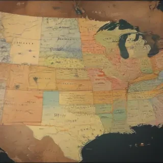 usa map with states