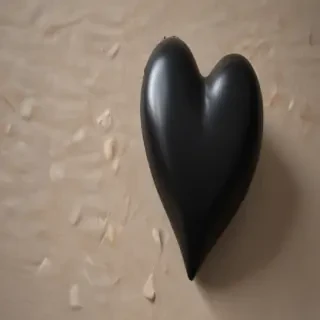 broken black heart