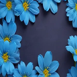 background blue flower wallpaper