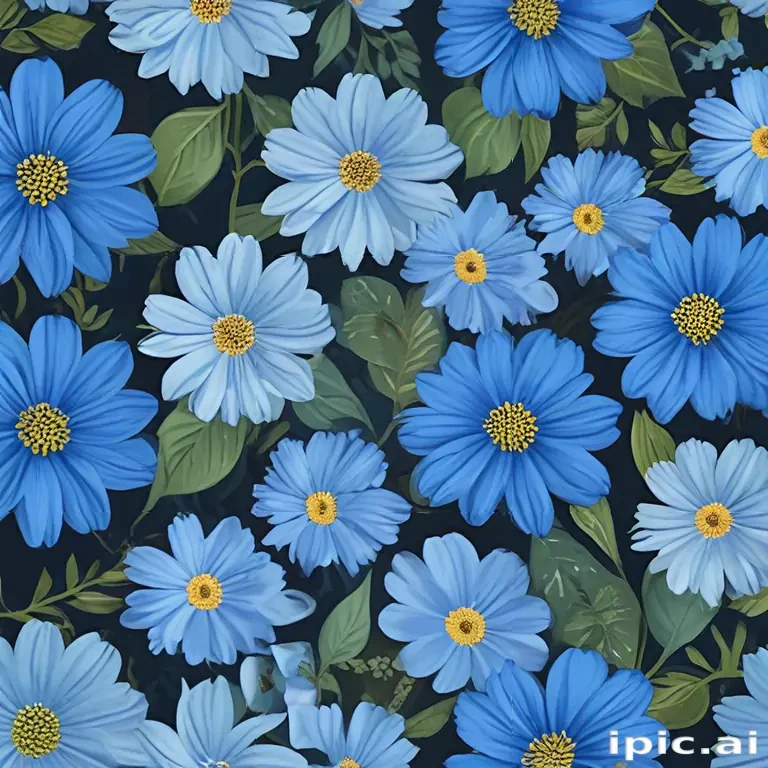 blue flowers background