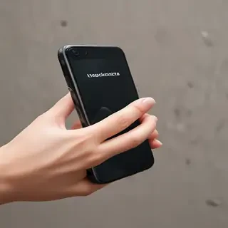 hand holding a phone