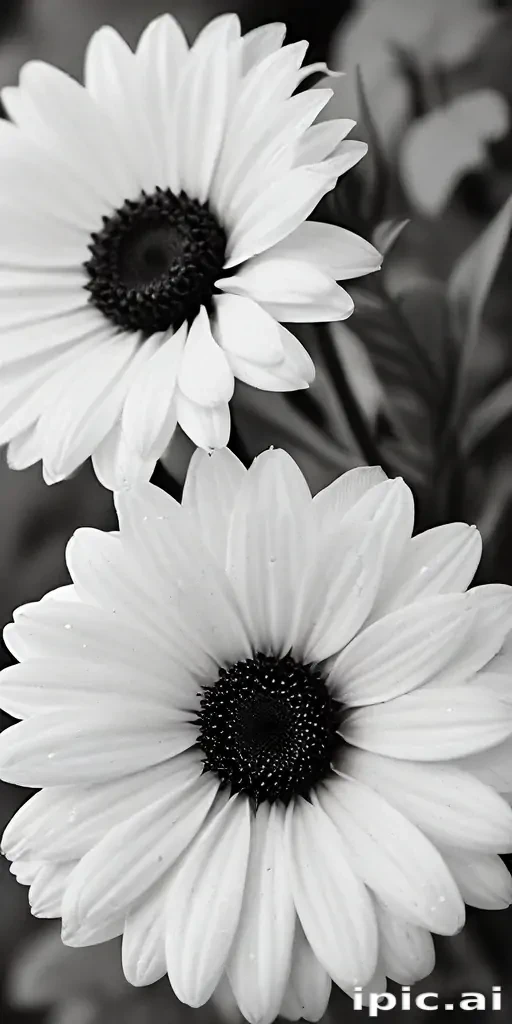 flower images black and white
