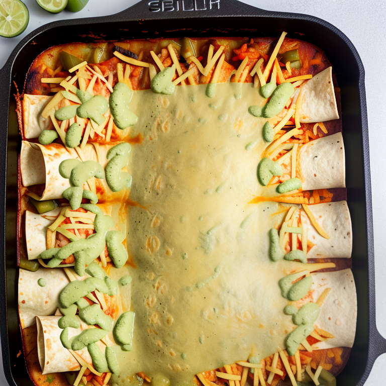 green chile chicken skillet enchiladas