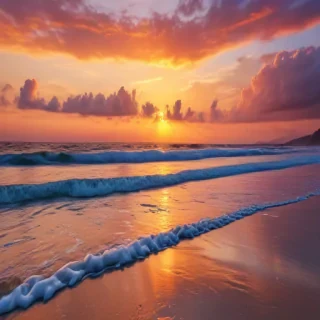 sunset on the beach backgrounds