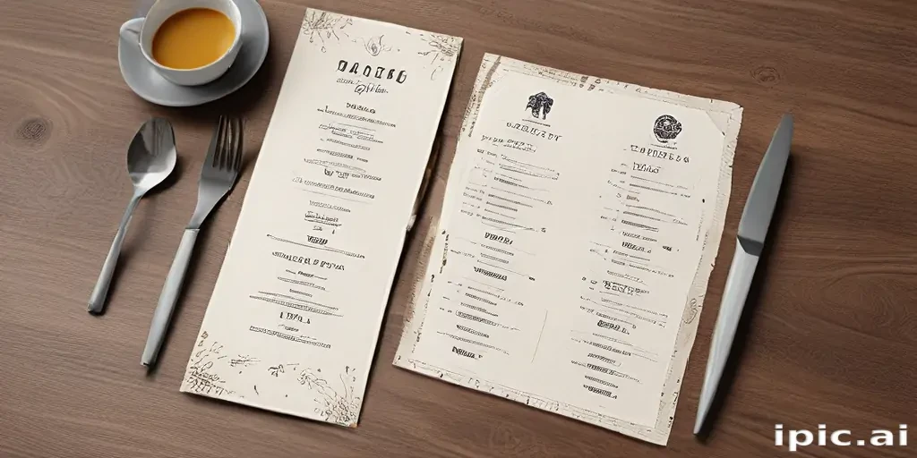 restaurant menu mockup