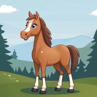 pictures of a cartoon horse