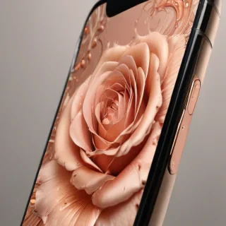 rose gold iphone screensaver
