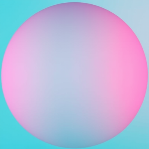 Create a high-resolution circular gradient image with a smooth transition from pink at the top to teal at the bottom, shot with a DSLR camera using a 50mm lens at f/1.8 for shallow depth of field, ISO 100, and a soft natural light setup for enhanced vibrancy.