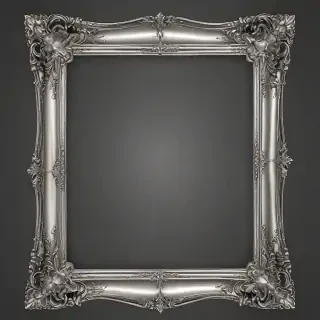 silver frame png