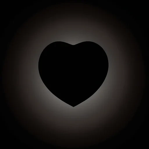 black background heart