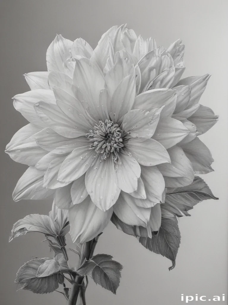 pencil drawn flowers