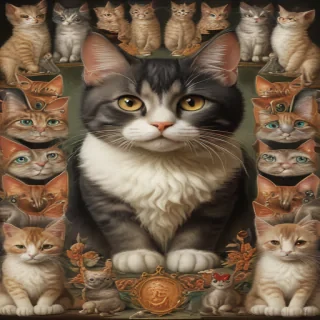 vintage cat illustration
