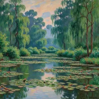 monet painting wallpaper
