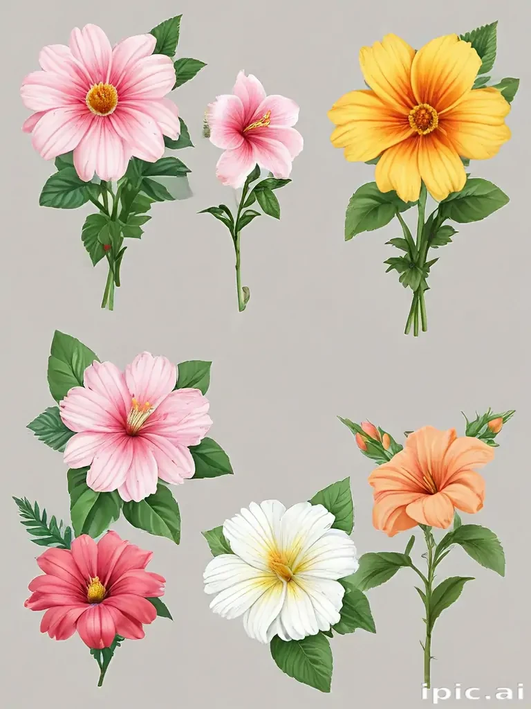 flowers clip art transparent background