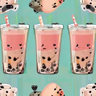 cute boba tea wallpapers