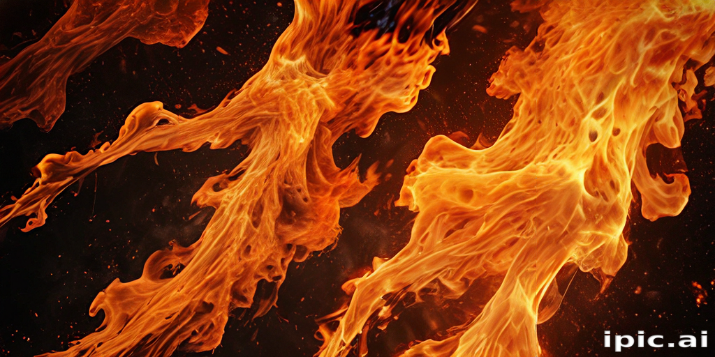 Vibrant Flames Dancing in the Dark: A Fiery Abstract Display