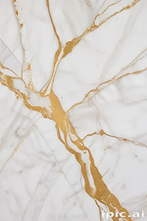 white and gold marble