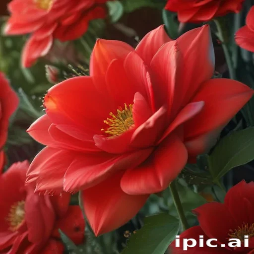 flower background red