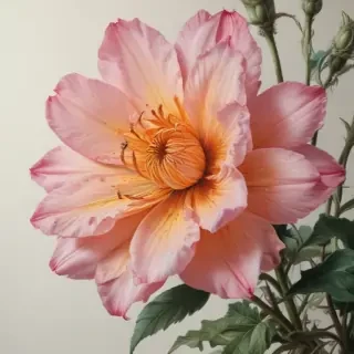 flower drawing with color