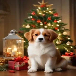 cute christmas dogs