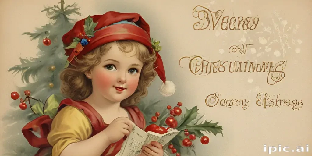 vintage merry christmas image
