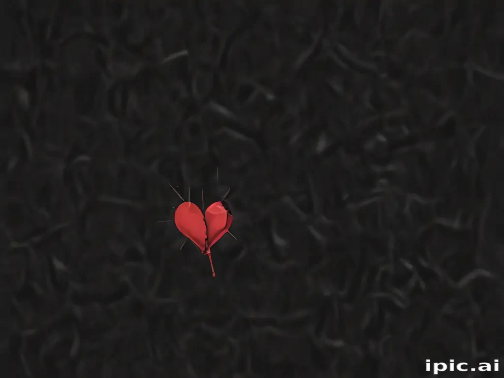broken heart black