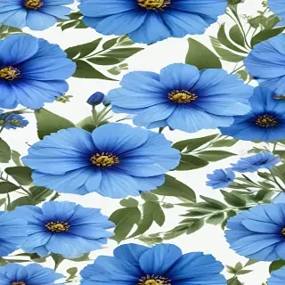 blue flowers transparent background