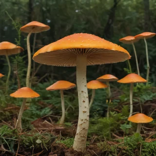 thin stemmed mushroom