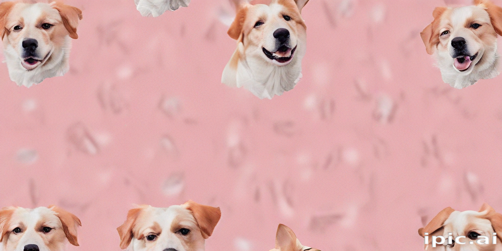 A Playful Pattern Featuring Adorable Dogs Against a Soft Pink Background.