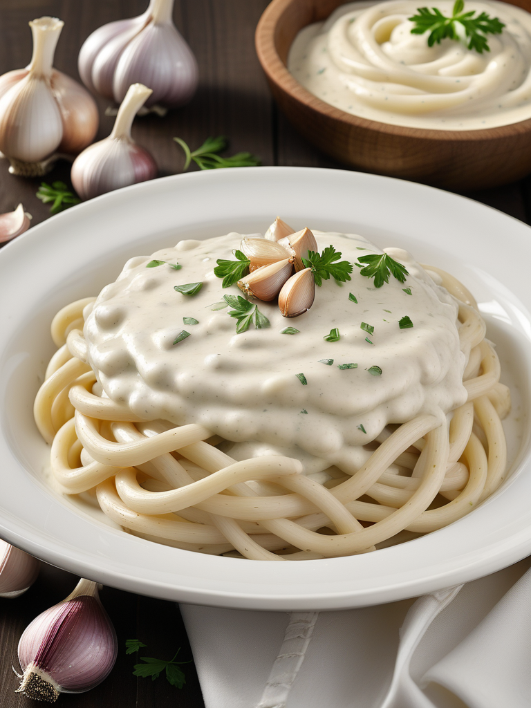 alfredo sauce with roasted garlic