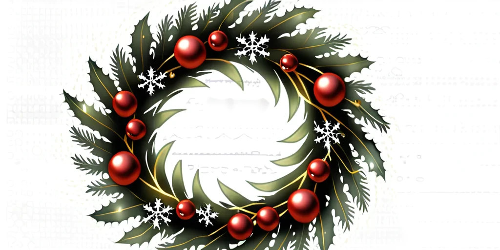 transparent christmas wreath