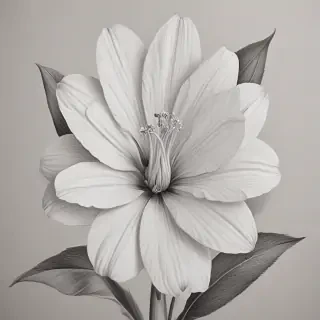 flower pencil drawing
