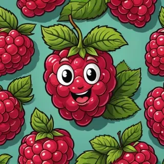 cartoon raspberry